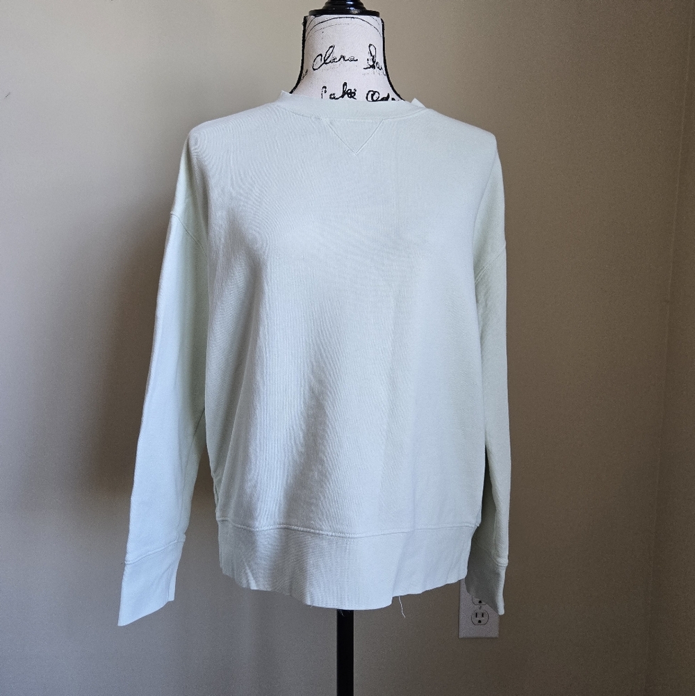 Vince Sweatshirt Womens S Mint Green Cotton Pullover